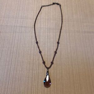 Dark purple beaded necklace